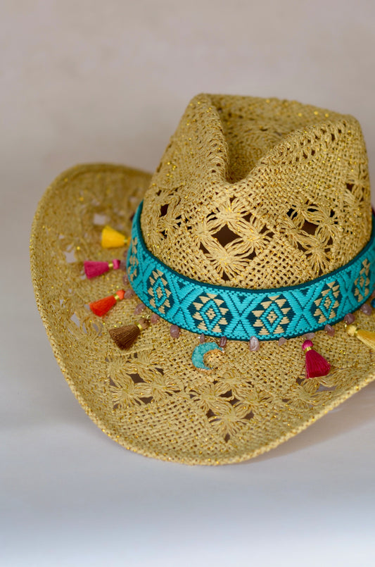 Boho cowgirl · Turquesa y cuarzos